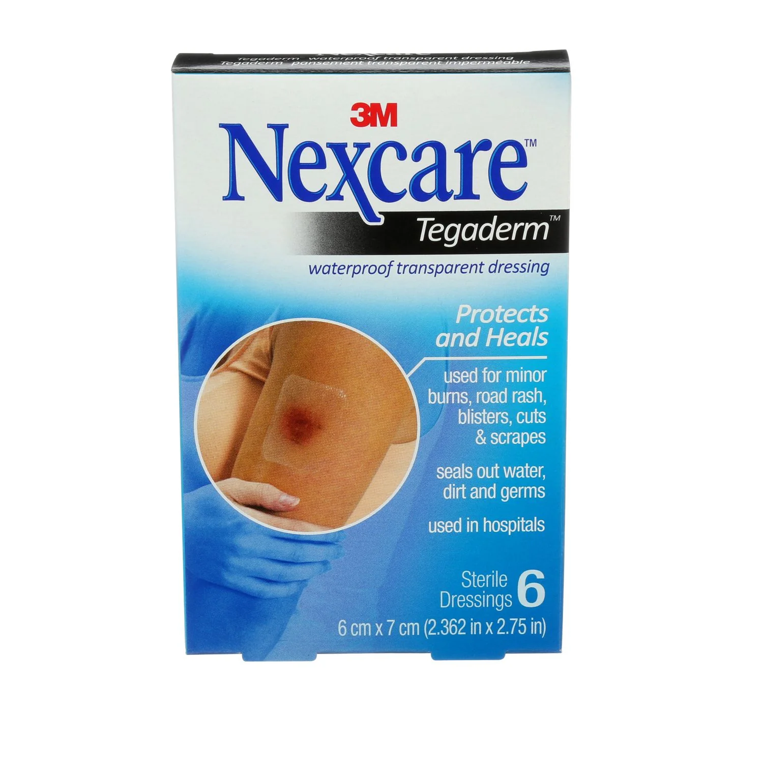 3M Nexcare Tegaderm Waterproof Transparent Dressing - 6 sterile dressings