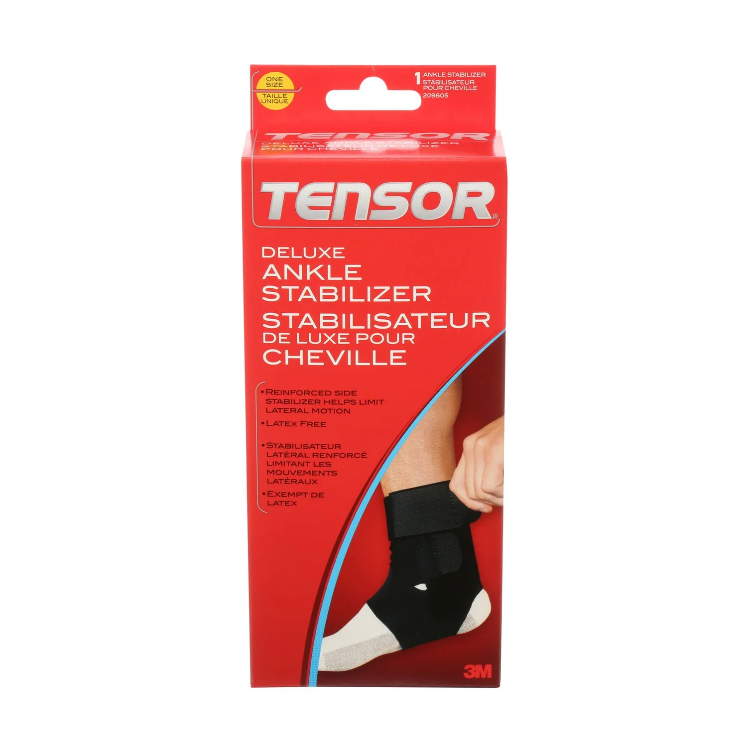 3M Tensor Deluxe Ankle Stabilizer, One Size - 1 unit