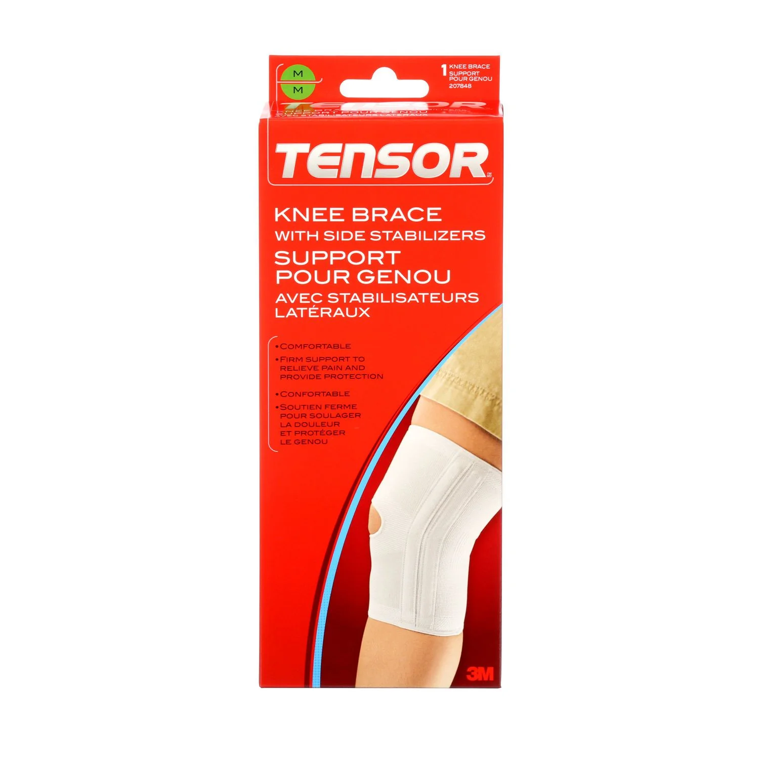 3M Tensor Knee Brace with Side Stabilizers, Medium - 1 unit