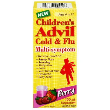 Advil Children's Cold & Flu Multi-Symptom, Berry Flavour - 100 ml