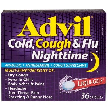 Advil Cold, Cough, & Flu Nighttime Liqui-Gels - Image 2
