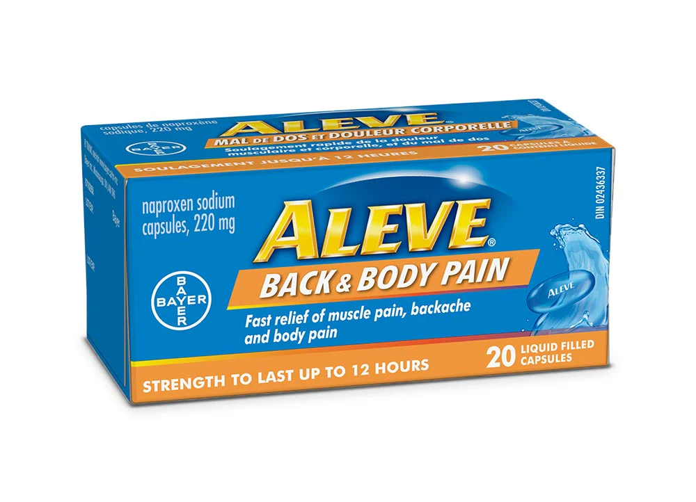 Aleve Back & Body - 20 liquid-filled capsules x 220 mg