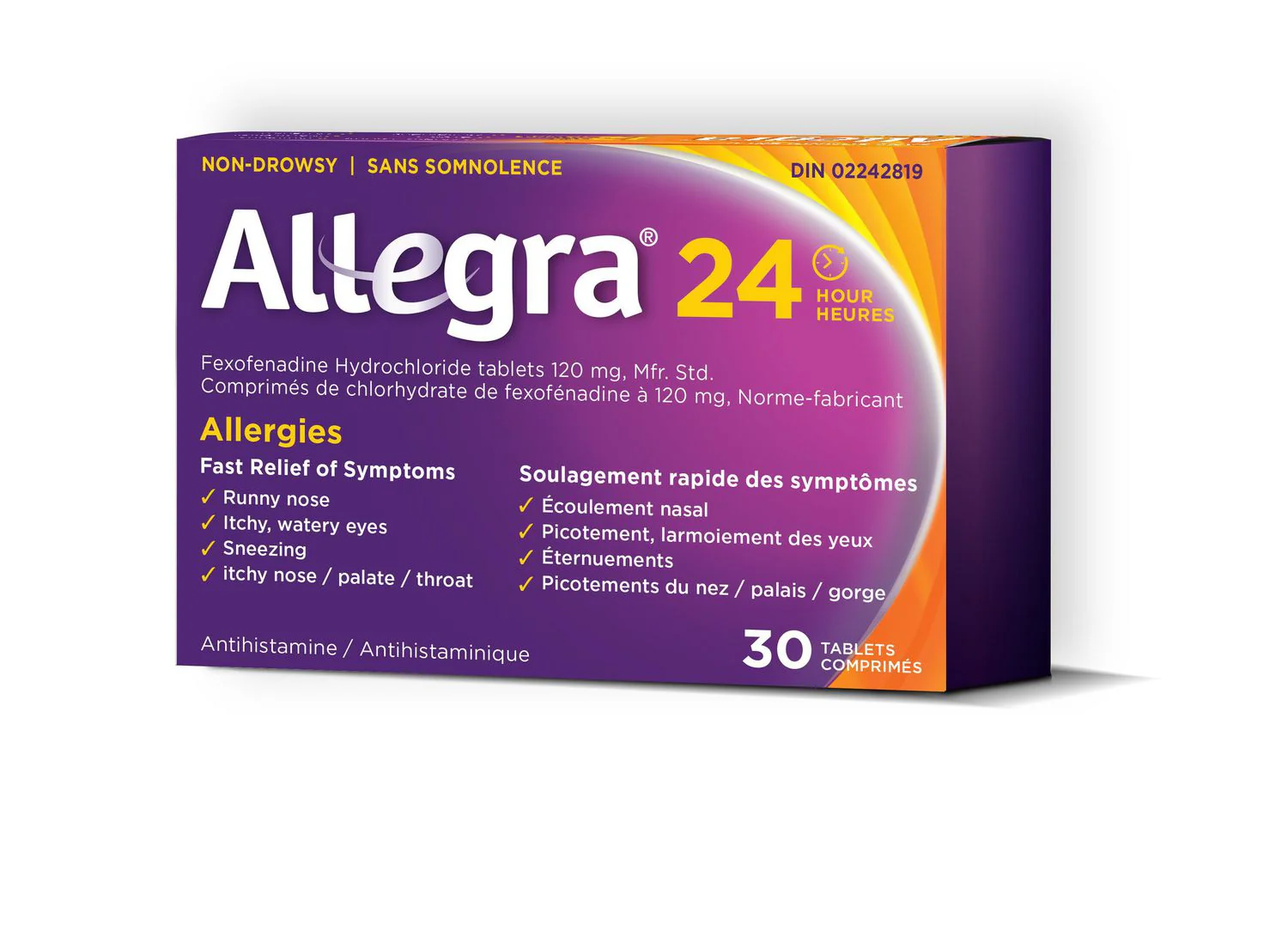 Allegra 24-Hour Non-Drowsy Allergy Relief Tablets - Image 2