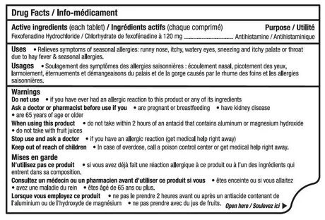 Allegra 24-Hour Non-Drowsy Allergy Relief Tablets - Image 3