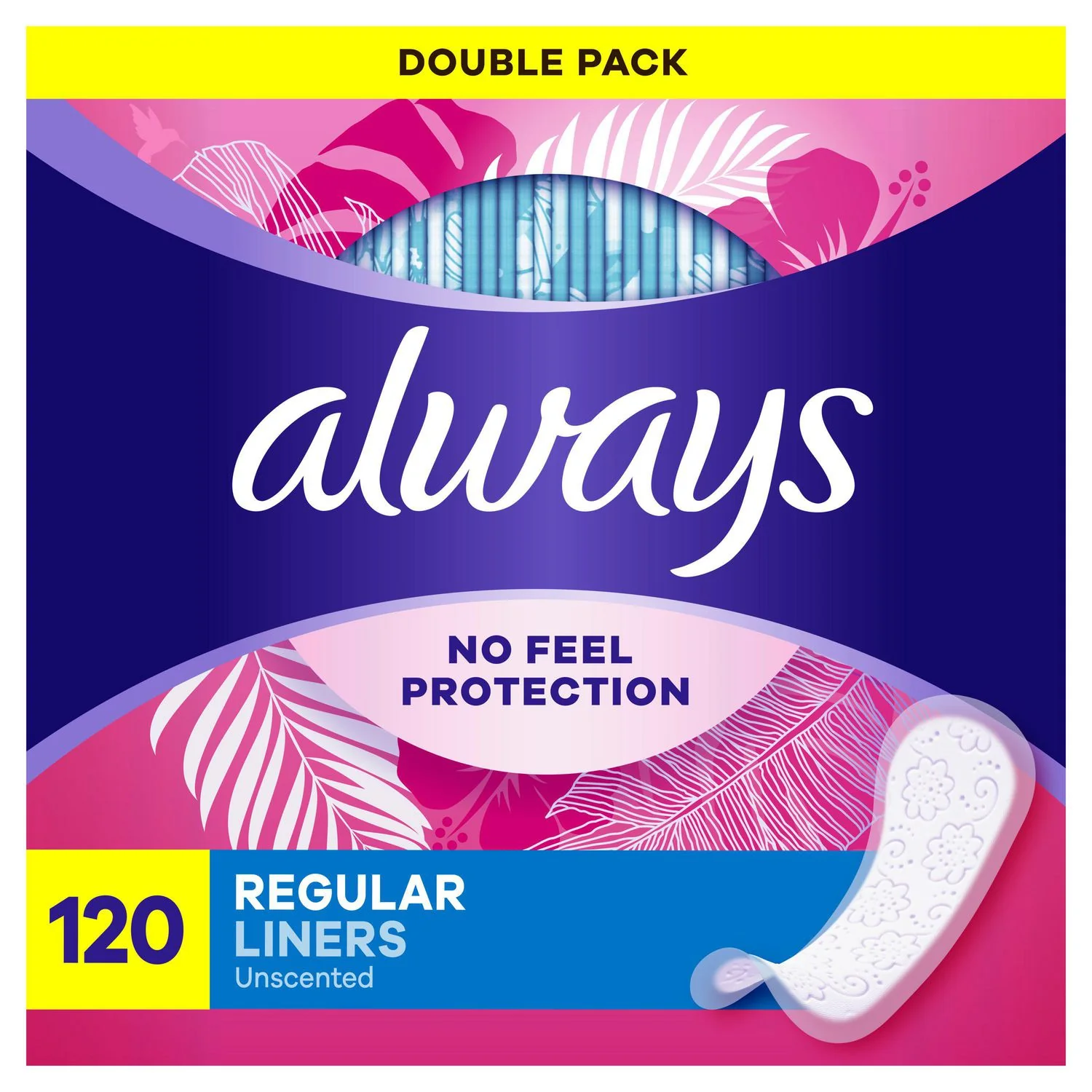 Always Daily Liners, No Feel Protection, Thin Liners, Unscented - Image 2