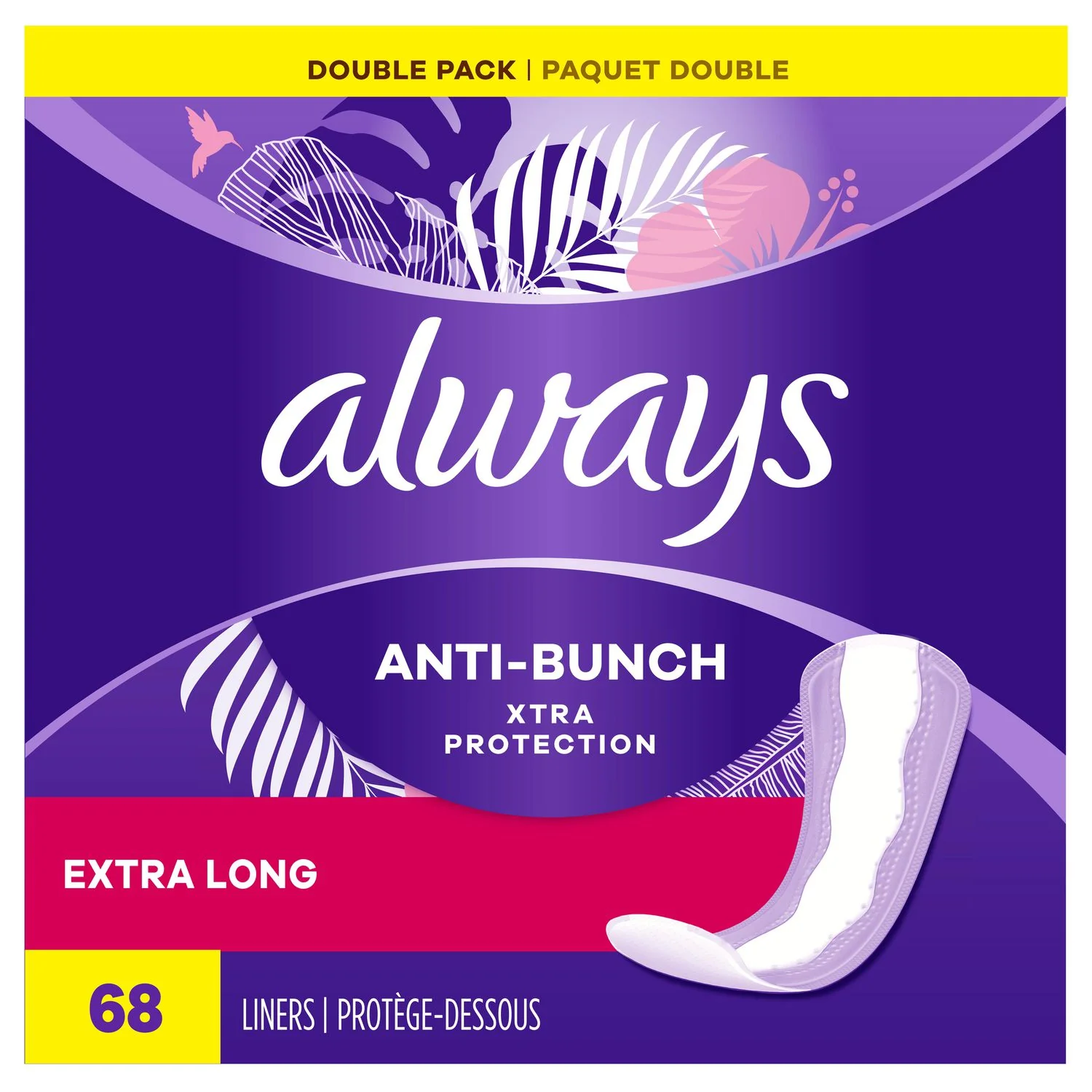Always Daily Liners Xtra Protection, Extra Long Pads, Unscented - Image 2