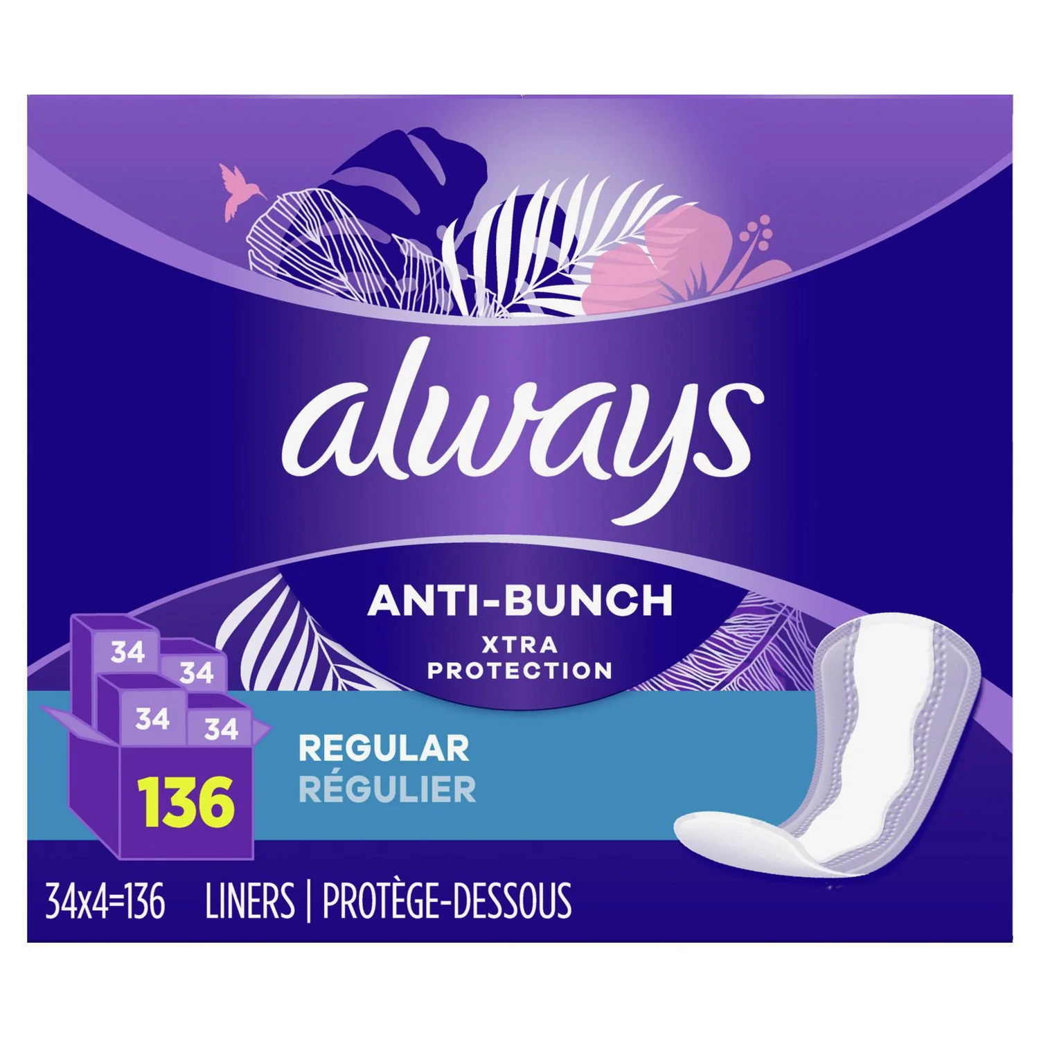 Always Daily Liners Xtra Protection, Regular, Unscented - Image 2