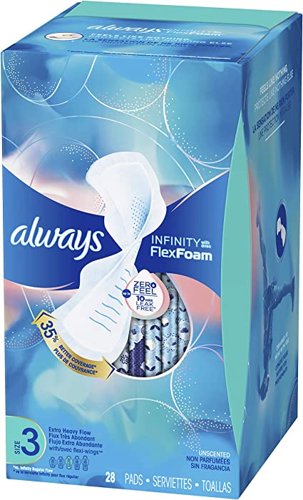 Always Infinity with FlexFoam Size 3 Extra Heavy Flow Pads, Unscented - Image 2