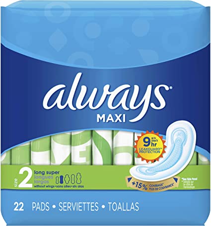 Always Max Super Long, Size 2 - 22 pads