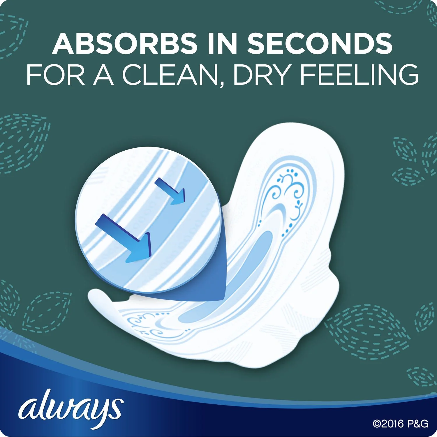 Always Ultra Thin Size 5 Extra Heavy Overnight Pads with Wings, Unscented - Image 4