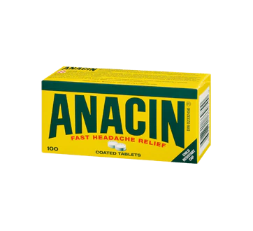 ANACIN Coated Tablets - 100 tablets x 325 mg