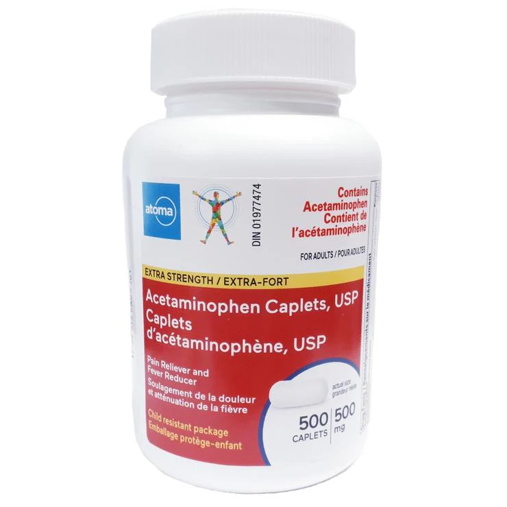 Atoma Extra Strength Acetaminophen 500 mg Caplets - Image 2