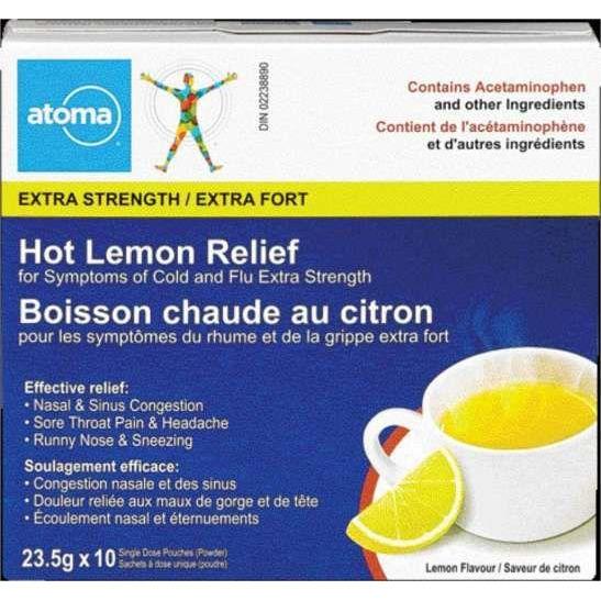 Atoma Extra Strength Hot Lemon Relief - 10 pouches