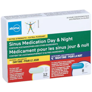 Atoma Extra Strength Sinus Medicine Day & Night - 20 caplets