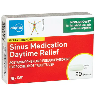 Atoma Extra Strength Sinus Medicine Daytime Relief - 20 tablets
