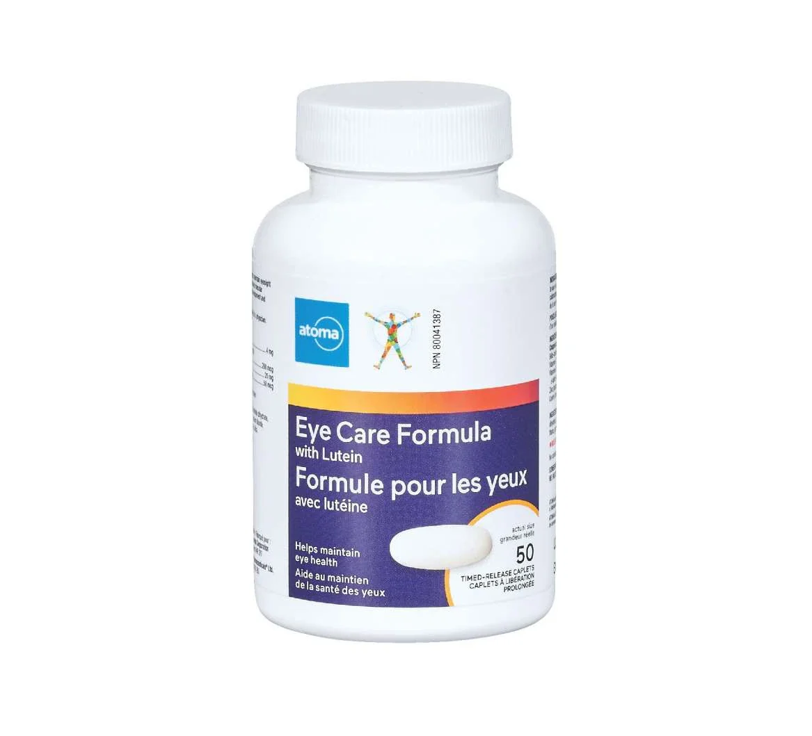 Atoma Eye Care Formula with 5mg Lutein - 50 timed-release caplets