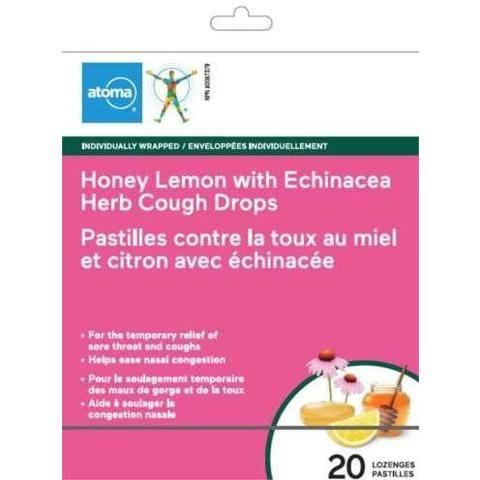 Atoma Honey Lemon with Echinacea Herb Cough Drops - 20 lozenges