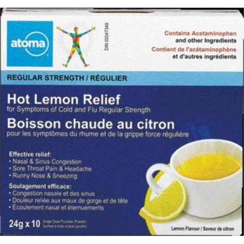 Atoma Regular Strength Hot Lemon Relief - 10 pouches