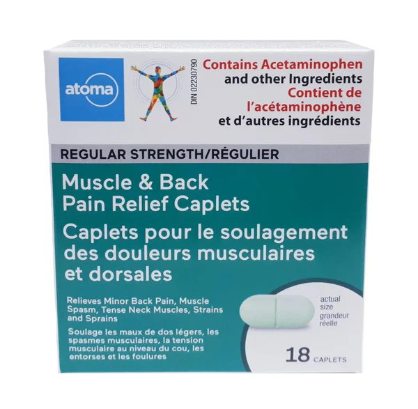 Atoma Regular Strength Muscle and Back Pain Relief Caplets - 18 caplets