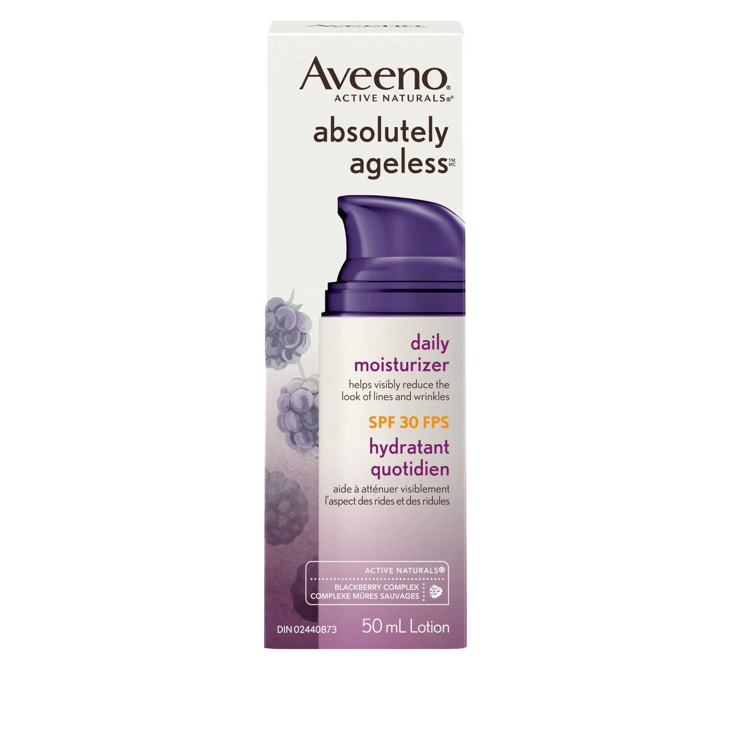 Aveeno Absolutely Ageless Daily Moisturizer SPF 30, Blackberry Complex - 50 mL