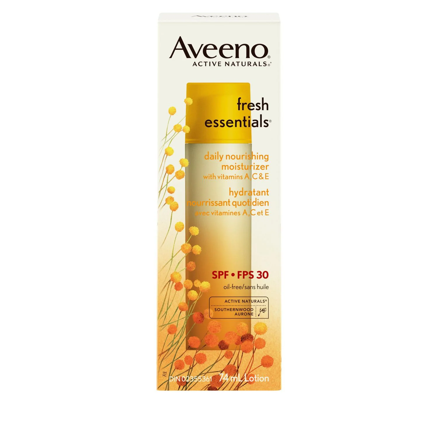 Aveeno Daily Nourishing Moisturizer With Vitamins A, C & E, SPF 30, Southern Wood - 74 mL