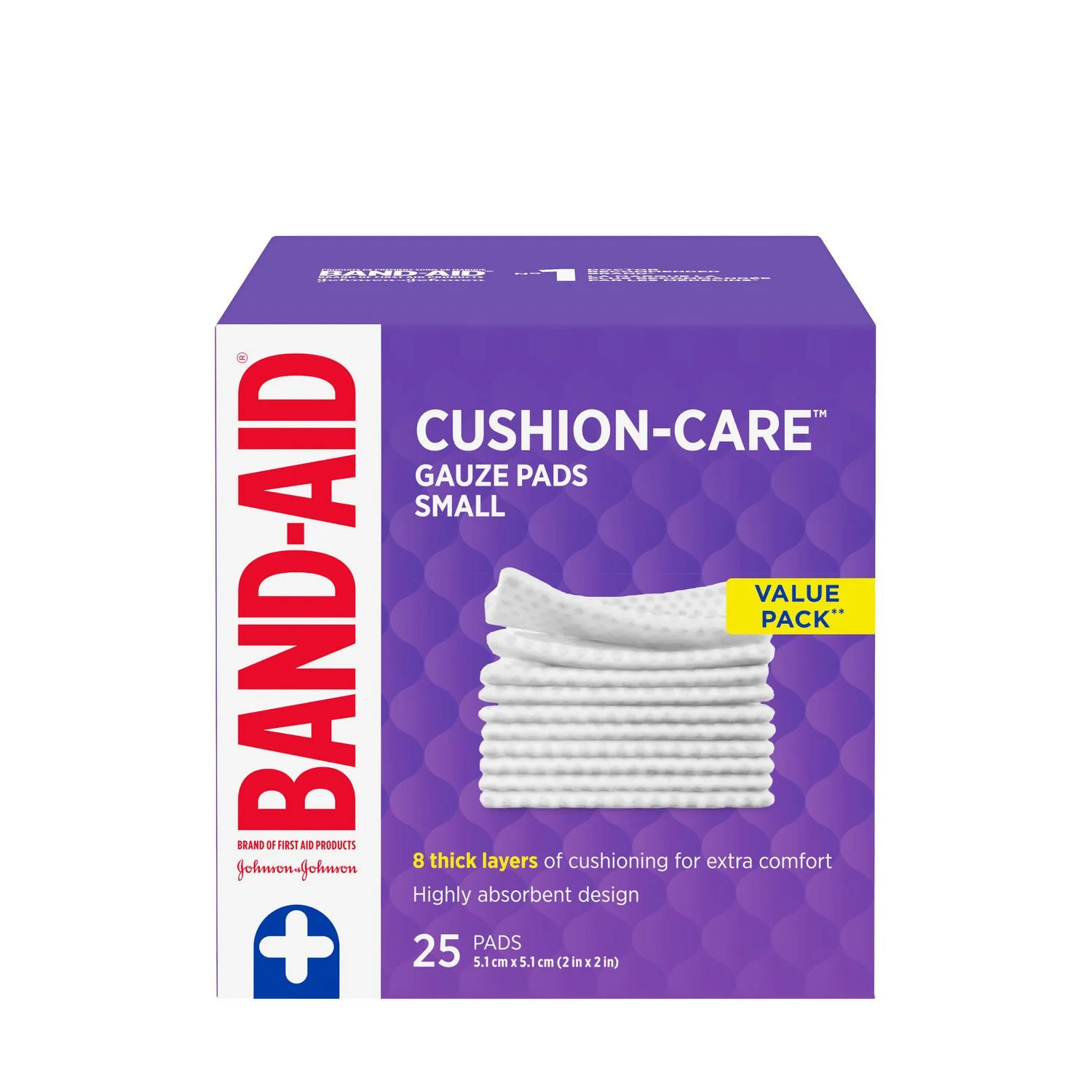 Band-Aid Cushion-Care, Gauze Pads, Small (5.1cm x 5.1cm) - Image 2