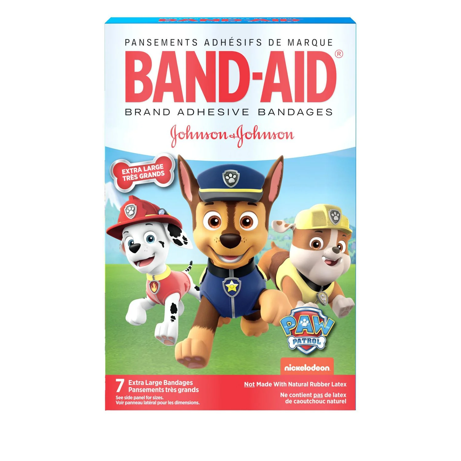 Band-Aid Kids Adhesive Bandages, Paw Patrol - 7 extra large bandages