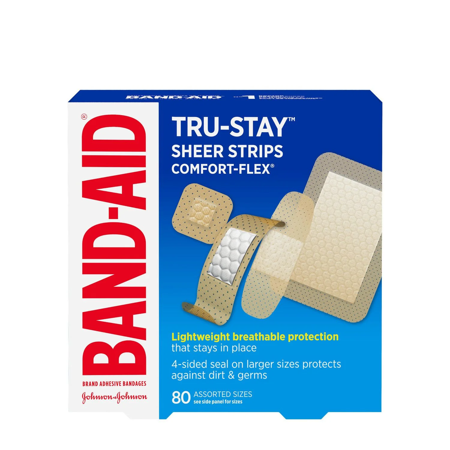 Band-Aid Tru-Stay Sheer Strips Comfort-Flex, Assorted Adhesive Bandages - Image 2