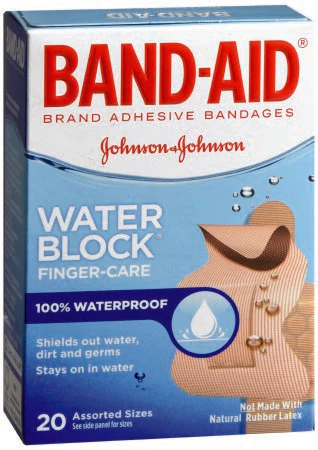 Band-Aid Water Block, Finger Care - 20 assorted sizes