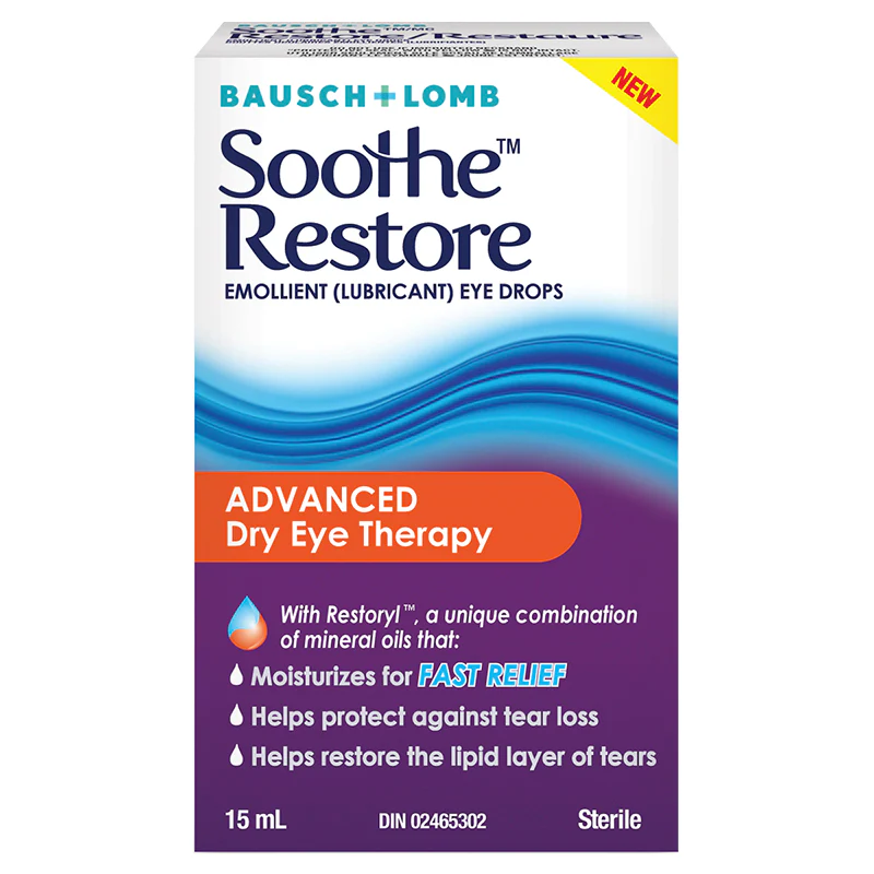 Bausch + Lomb Lubricant Eye Drops, Advanced Dry Eye Therapy - 15 ml