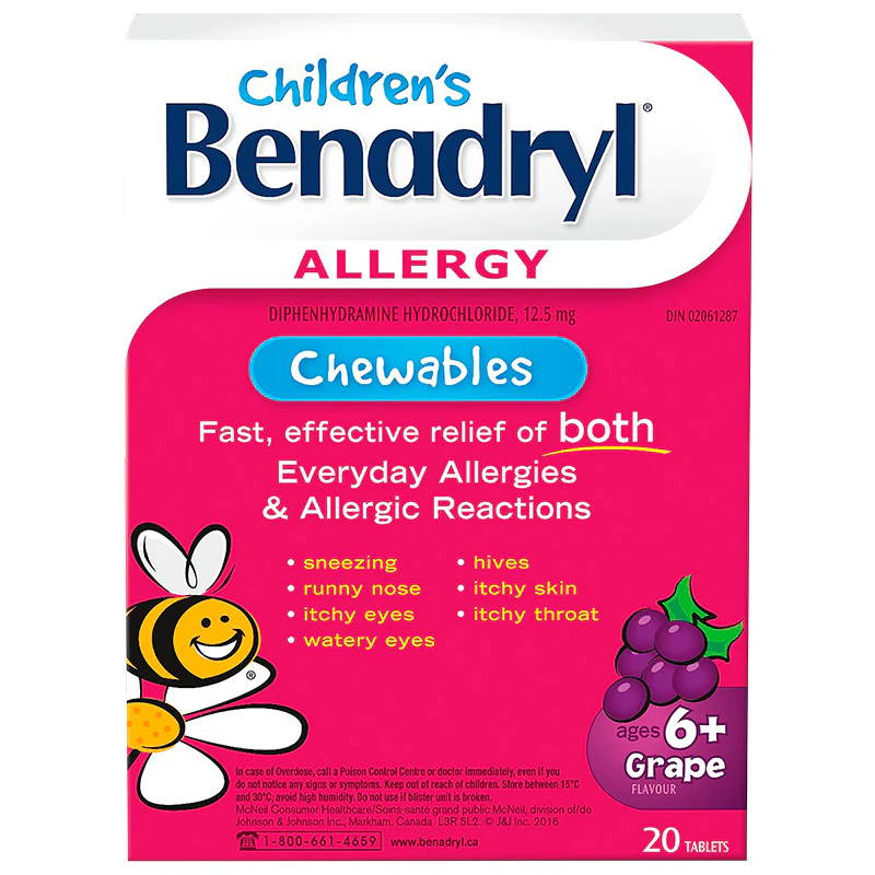 Benadryl Children's Allergy Chewables - 20 tablets