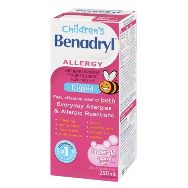 Benadryl Children's Allergy Liquid, Bubble Gum Flavour - 100 ml - Image 2