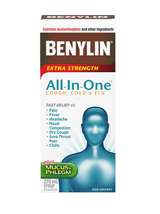 Benylin Extra Strength All-in-One Cough, Cold, & Flu Syrup - Image 2