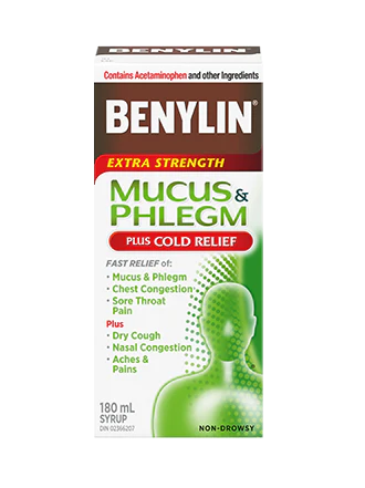 Benylin Extra Strength Mucus & Phlegm Plus Cold Relief Syrup - 100 ml