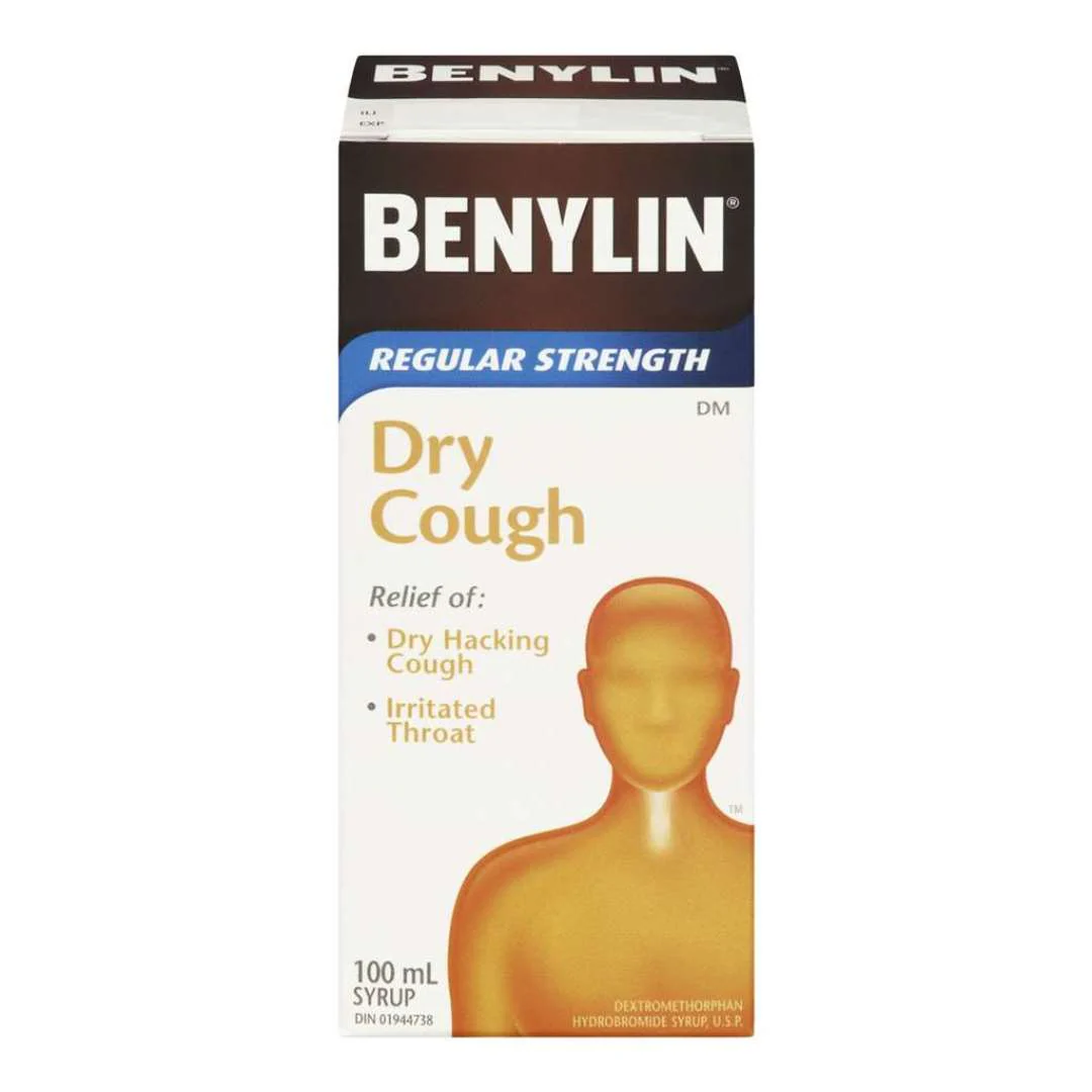 Benylin Regular Strength Dry Cough Syrup - 100 ml