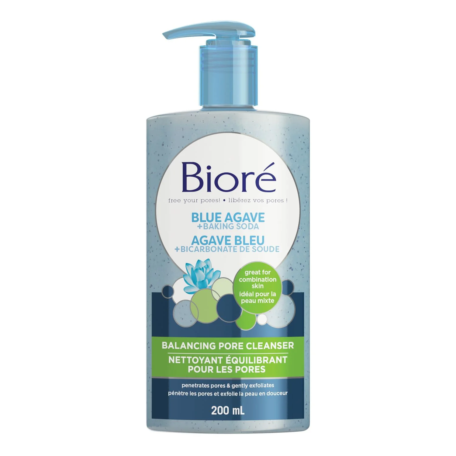 Biore Blue Agave + Baking Soda Balancing Pore Cleanser - 200 ml