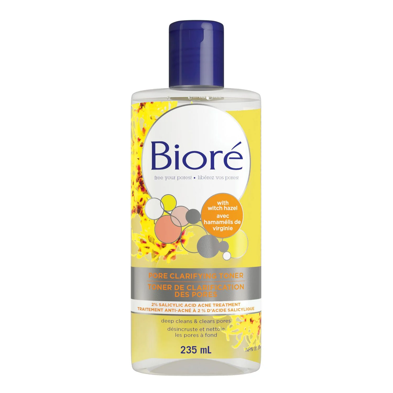 Biore Pore Clarifying Toner, 2% Salicylic Acid Acne Treatment, With Witch Hazel - 235 mL