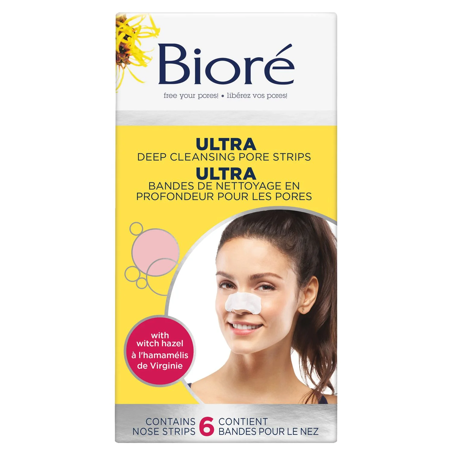 Biore Ultra Deep Cleansing Pore Strips - 6 nose strips