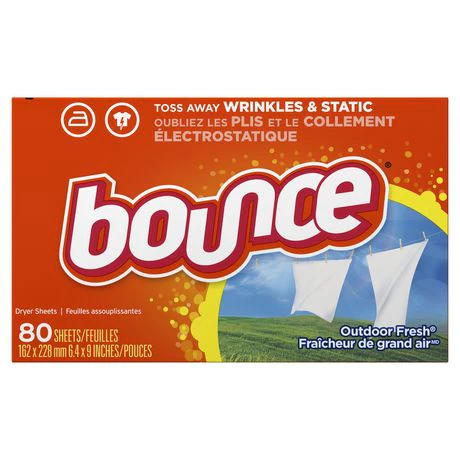 Bounce Fabric Softener Dryer Sheets, Outdoor Fresh - 80 sheets
