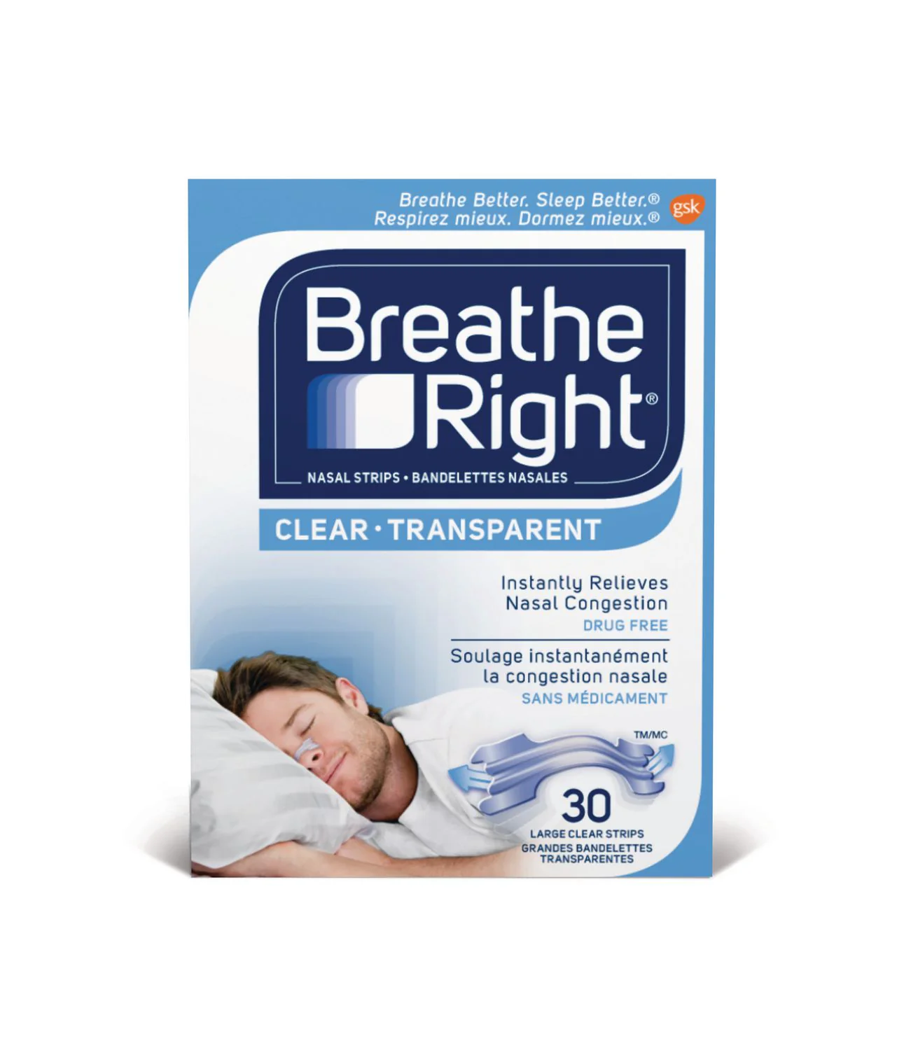 Breathe Right Nasal Strips - 30 strips
