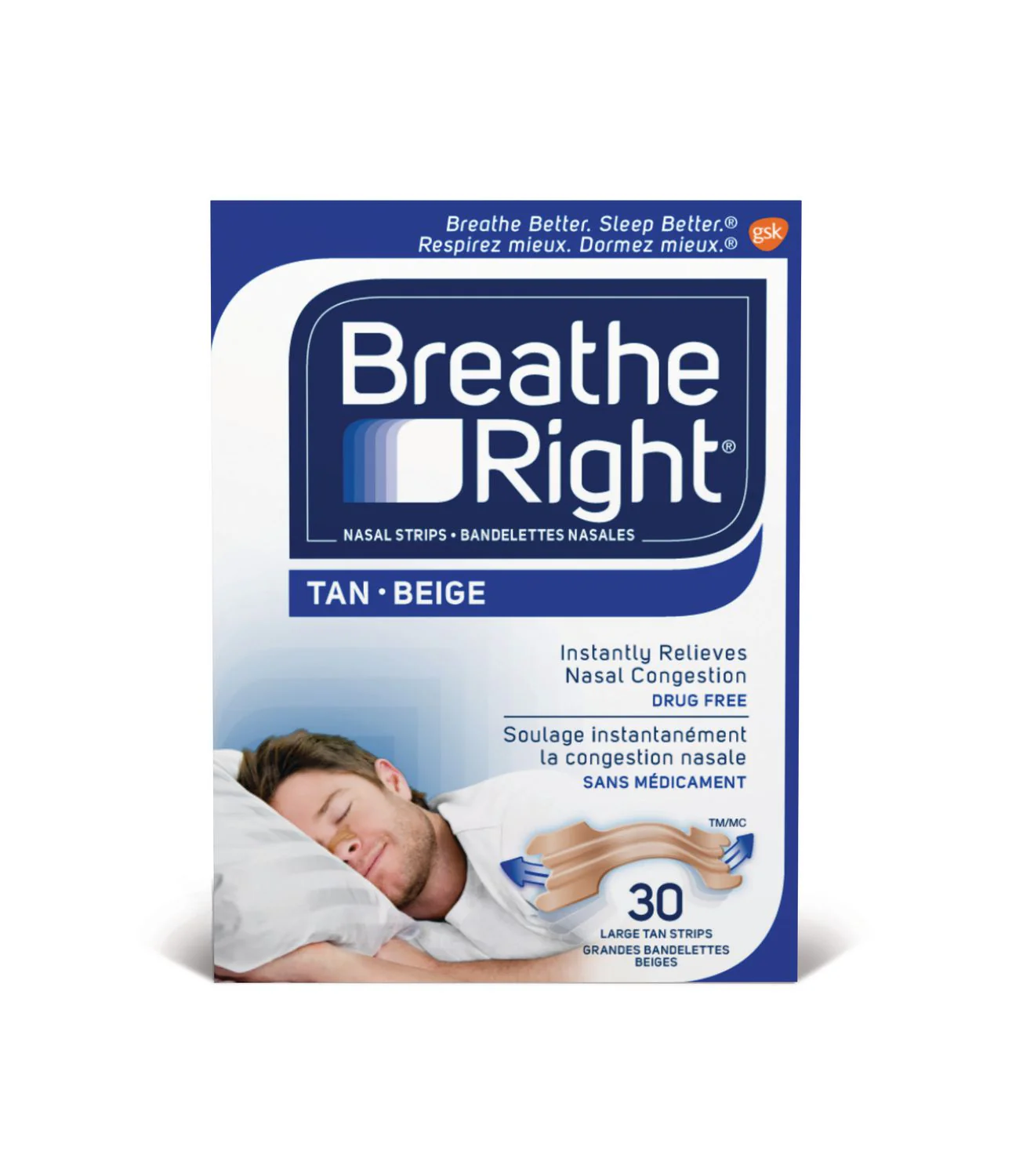Breathe Right Nasal Strips - 30 strips - Image 2