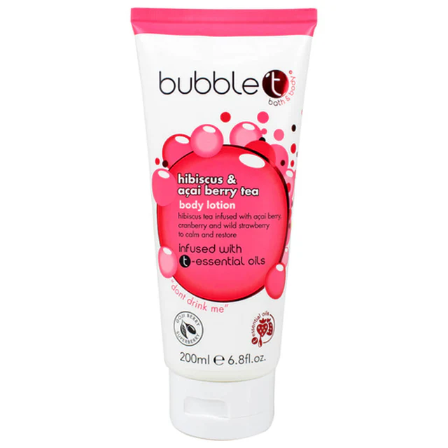 Bubble T Body Lotion, Hisbiscus & Acai Berry Tea - 200 ml