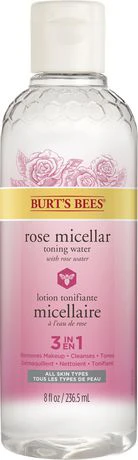 Burt's Bees Rose Micellar Toning Water With Rose Water , 3 IN 1, All Skin Types - 237 mL