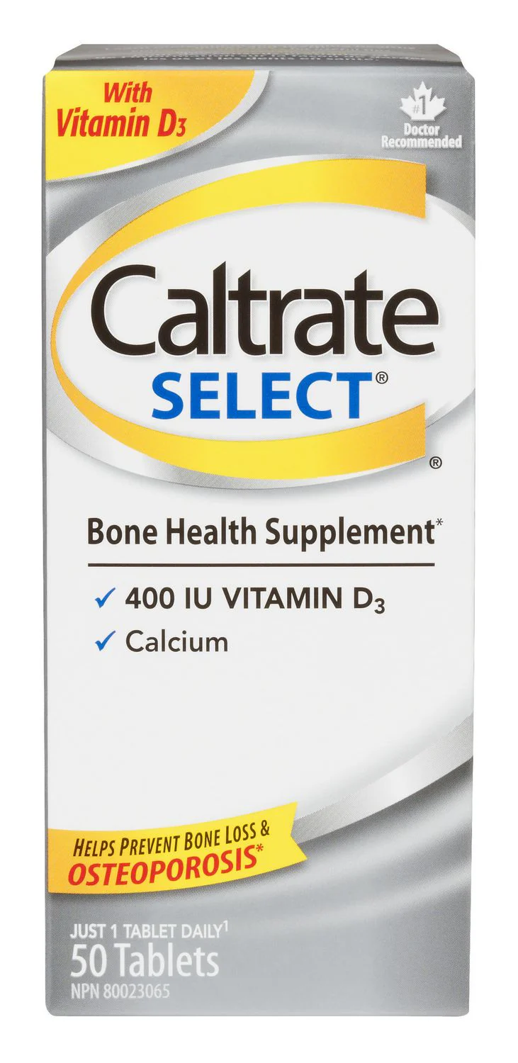 Caltrate Select Bone Health Supplement Vitamin D3 400 IU - 50 tablets
