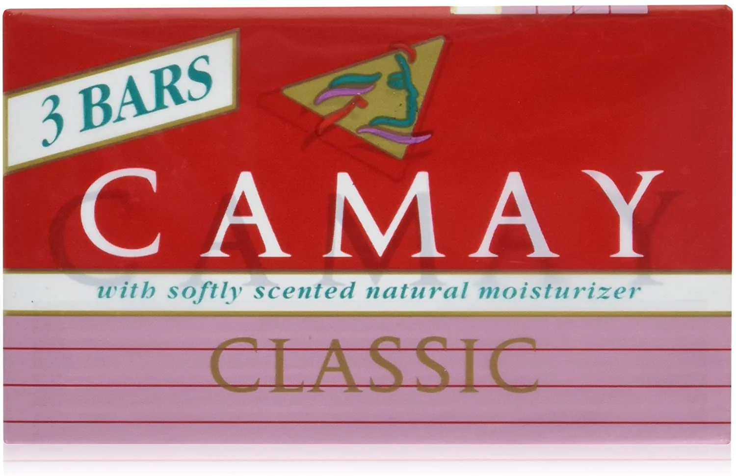 Camay With Softly Scented Natural Moisturizer, Classic - 3 bars