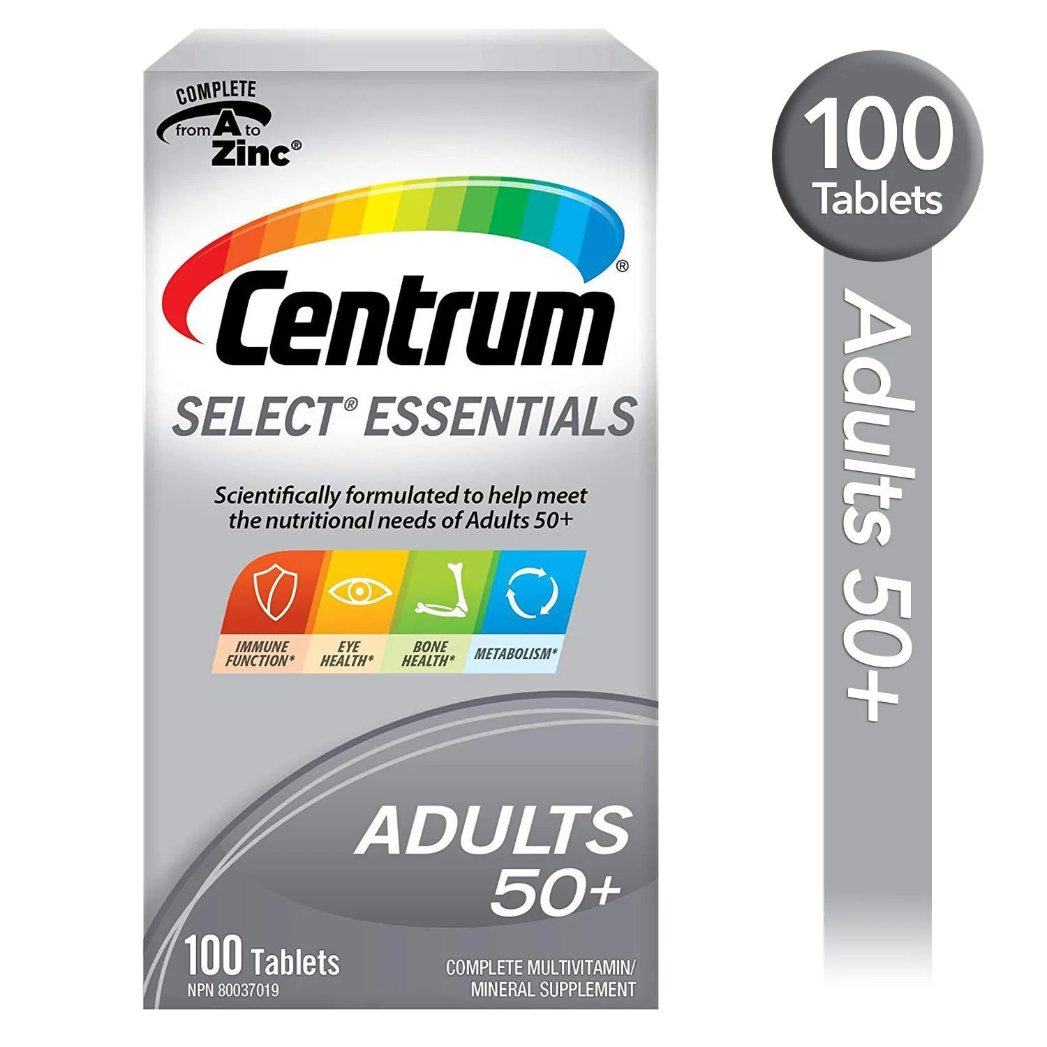 Centrum Select Chewables Adults 50+ Multivitamin Supplement - 60 tablets