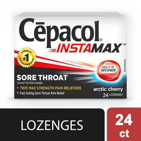 Cepacol InstaMax Sore Throat Lozenges, Arctic Cherry Flavour - Image 2