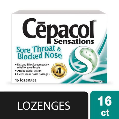 Cepacol Sensations Sore Throat & Blocked Nose Lozenges - 16 lozenges
