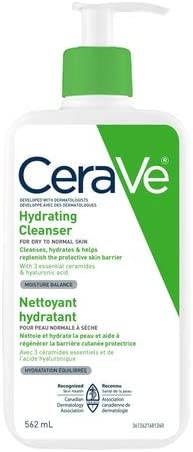 Cerave Hydrating Facial Cleanser, Moisture Balance With 3 Essential Ceramides And Hyaluronic Acid, For Normal to Dry Skin - Image 2