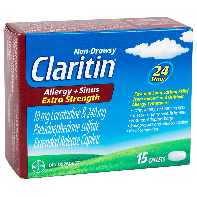 Claritin Non-Drowsy Extra Strength for Allergy + Sinus Tablets - 15 tablets